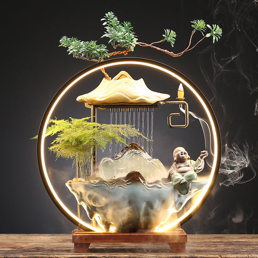 Bring In Wealth and Treasure Flowing Living Room Office Desk Surface Panel Flowing Water Ornaments