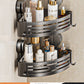 Wall-Mounted Wash Basin Toilet Triangle Basket Shelf Suction Cup