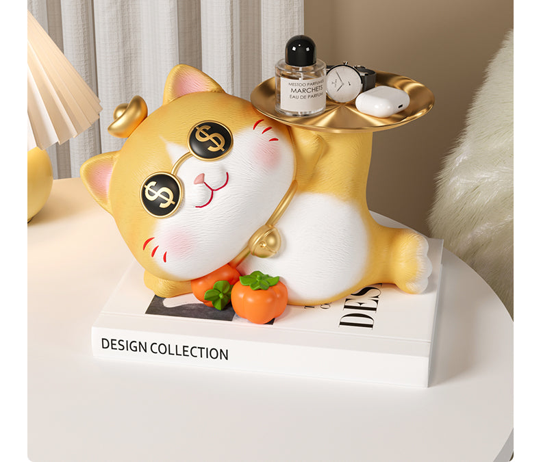 Key Storage Entrance Tray Housewarming Fortune Cat