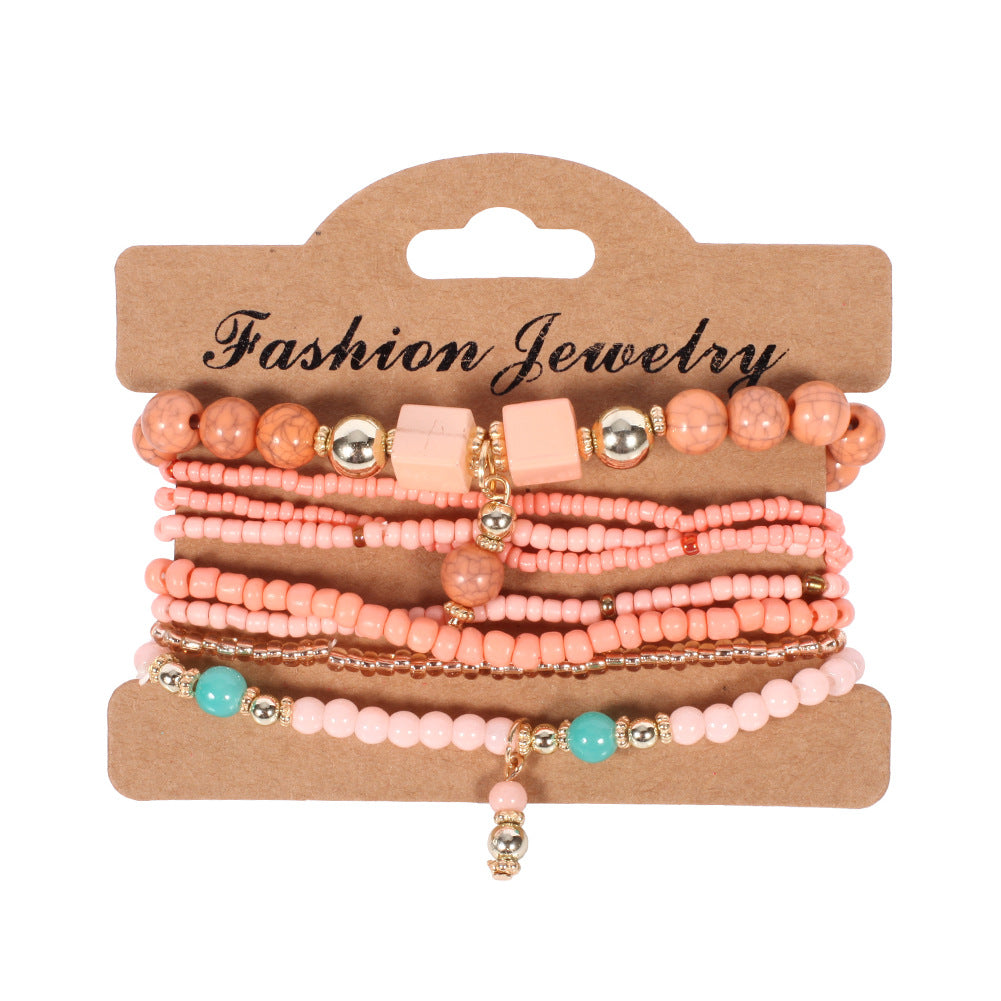 European and American-Style Women's Glasses Multi-Layer Seaside Photograph Handmade Beads