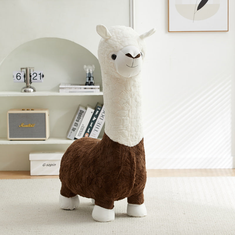 Alpaca Stool Living Room Seat for Girls Decorations