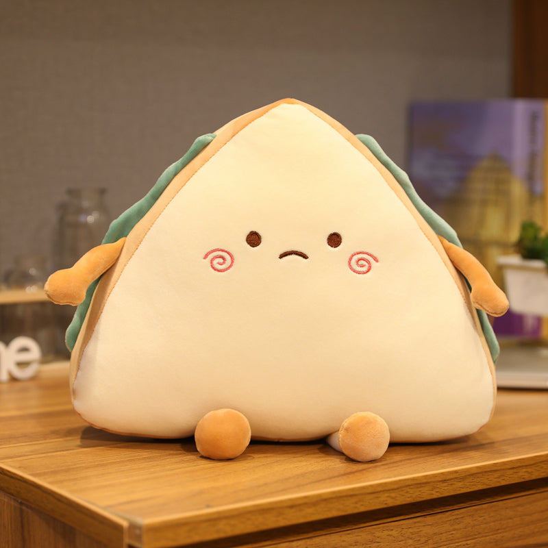 Cartoon Sandwich Pillow Bread Creative Food Nap Pillow Stylish Snack Rag Doll Cute Plush Doll