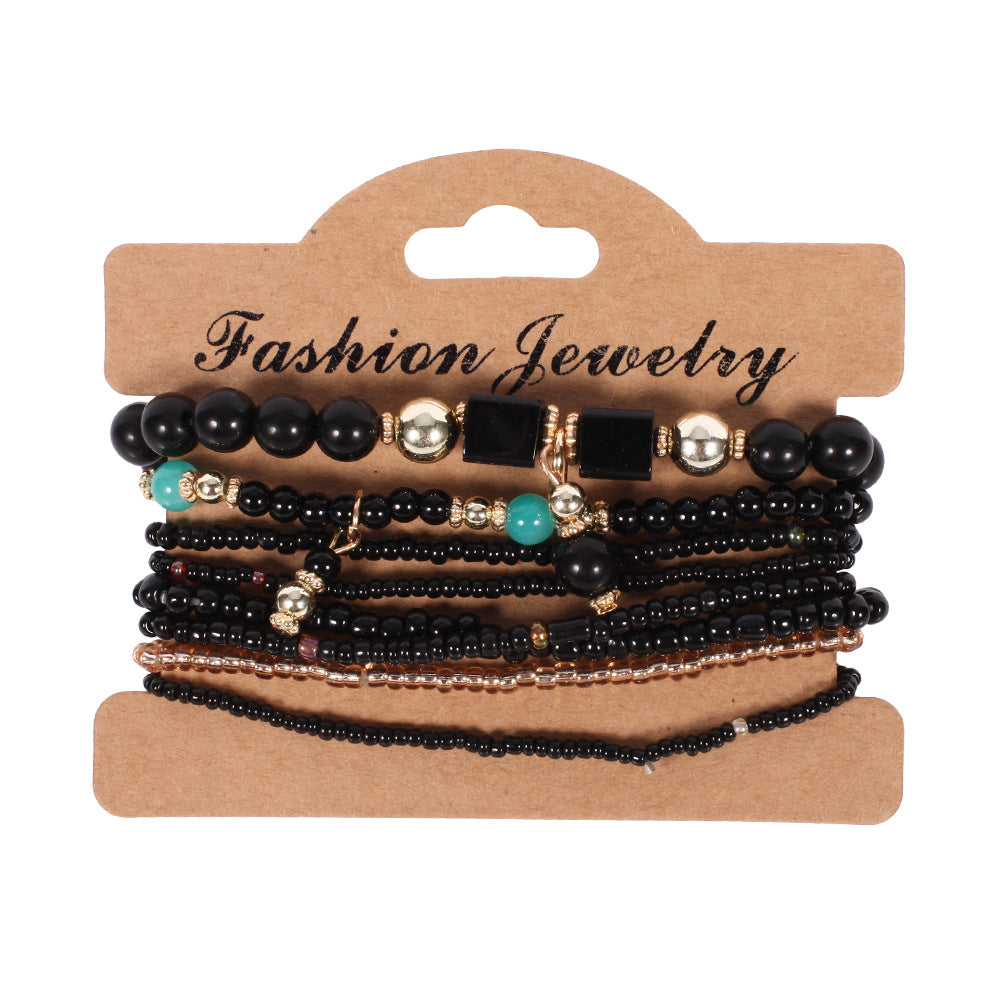 European and American-Style Women's Glasses Multi-Layer Seaside Photograph Handmade Beads