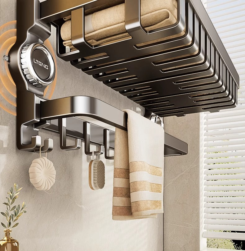 Suction Cup Towel Rack Punch-Free Toilet Bathroom Storage Rack Integrated Wall-Mounted Toilet Bath Storage Bath Towel Rack