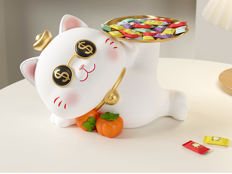 Key Storage Entrance Tray Housewarming Fortune Cat