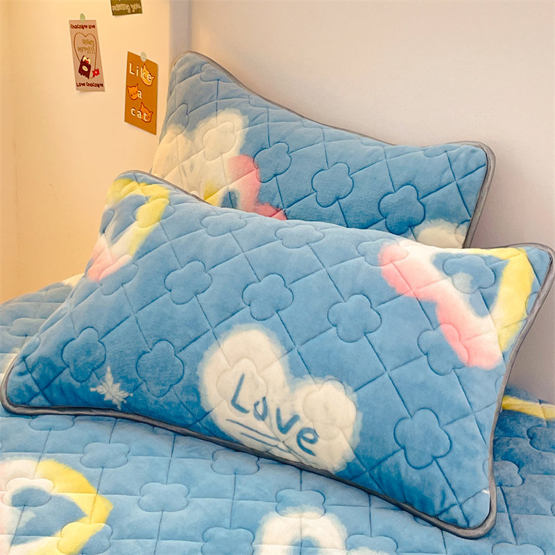 Non-Collapse Pillowcase and Pillow Core Set For Home Adult Cervical Support Improve Sleeping Pairs Dormitory Students Single Men