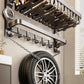 Suction Cup Towel Rack Punch-Free Toilet Bathroom Storage Rack Integrated Wall-Mounted Toilet Bath Storage Bath Towel Rack
