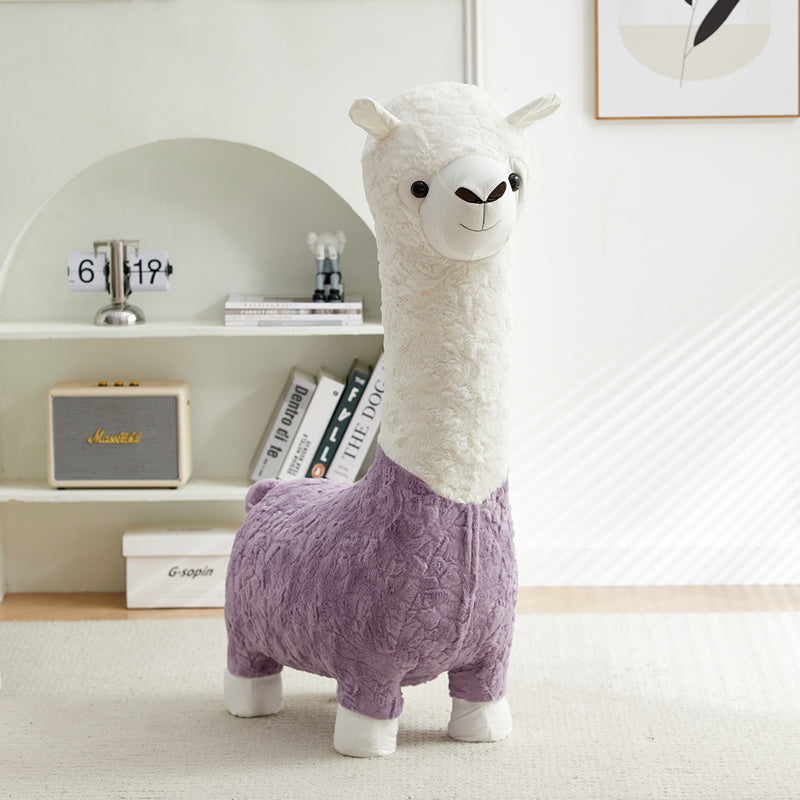 Alpaca Stool Living Room Seat for Girls Decorations