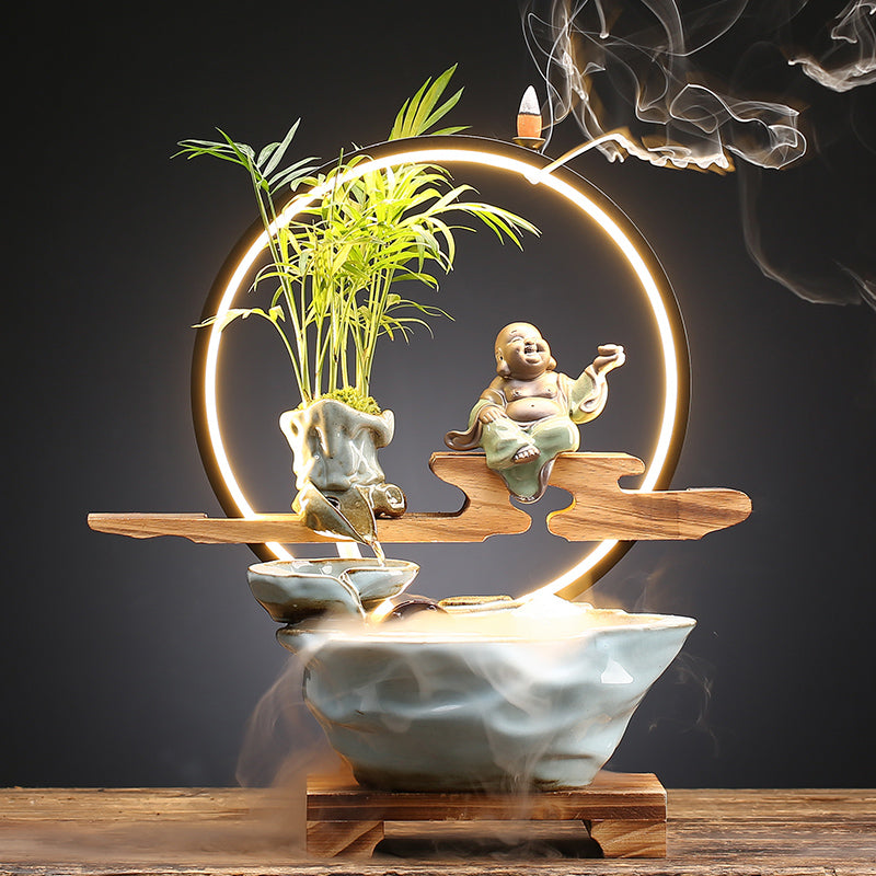 Bring In Wealth and Treasure Flowing Living Room Office Desk Surface Panel Flowing Water Ornaments