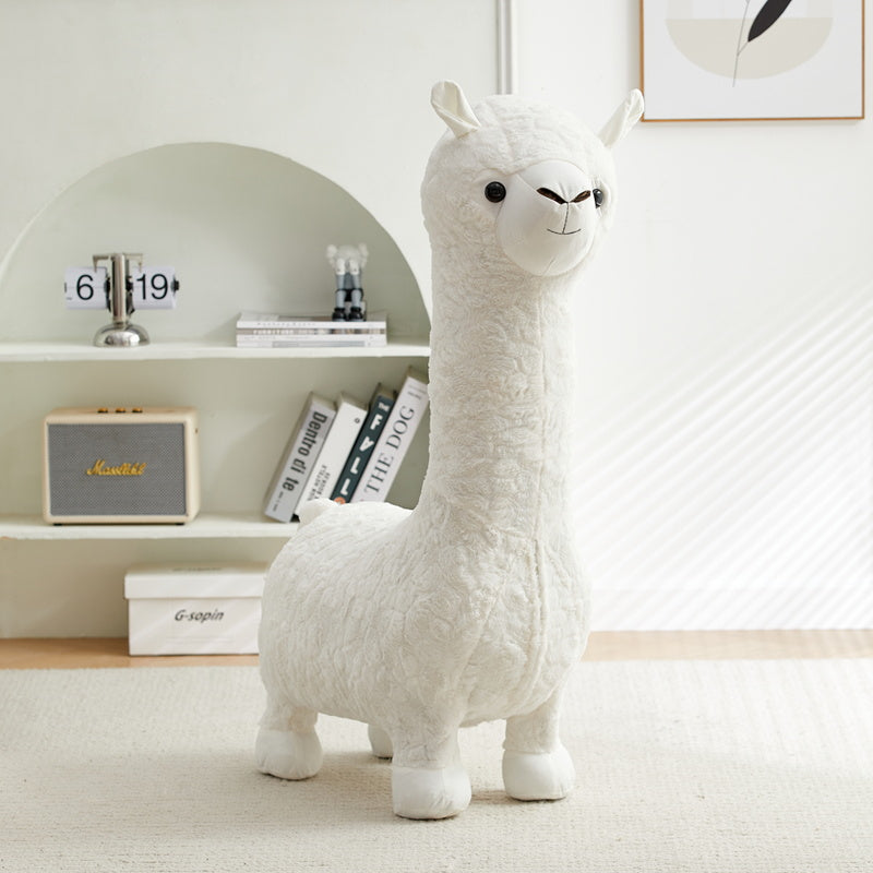 Alpaca Stool Living Room Seat for Girls Decorations