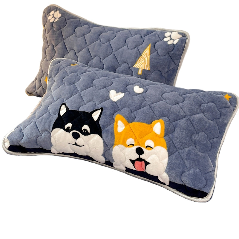 Non-Collapse Pillowcase and Pillow Core Set For Home Adult Cervical Support Improve Sleeping Pairs Dormitory Students Single Men