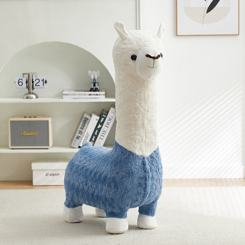 Alpaca Stool Living Room Seat for Girls Decorations