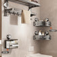Suction Cup Towel Rack Bathroom Punch-Free Hanging Rod Bathroom Storage Rack Integrated Shower Room Toilet Storage Bath Towel Rack