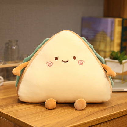 Cartoon Sandwich Pillow Bread Creative Food Nap Pillow Stylish Snack Rag Doll Cute Plush Doll