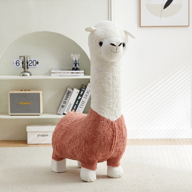 Alpaca Stool Living Room Seat for Girls Decorations