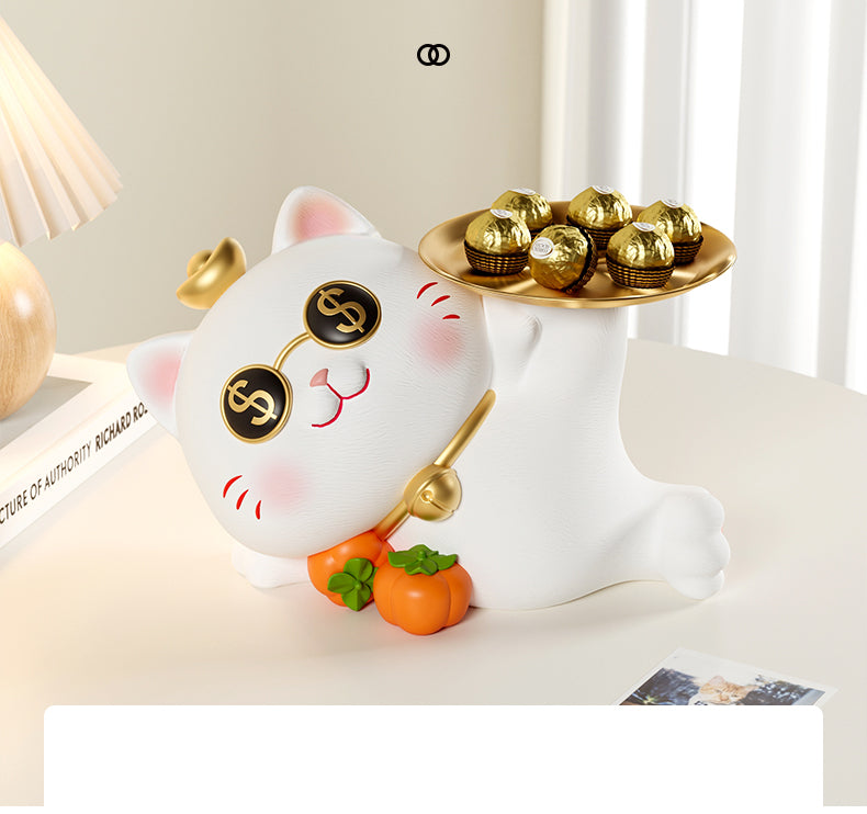 Key Storage Entrance Tray Housewarming Fortune Cat