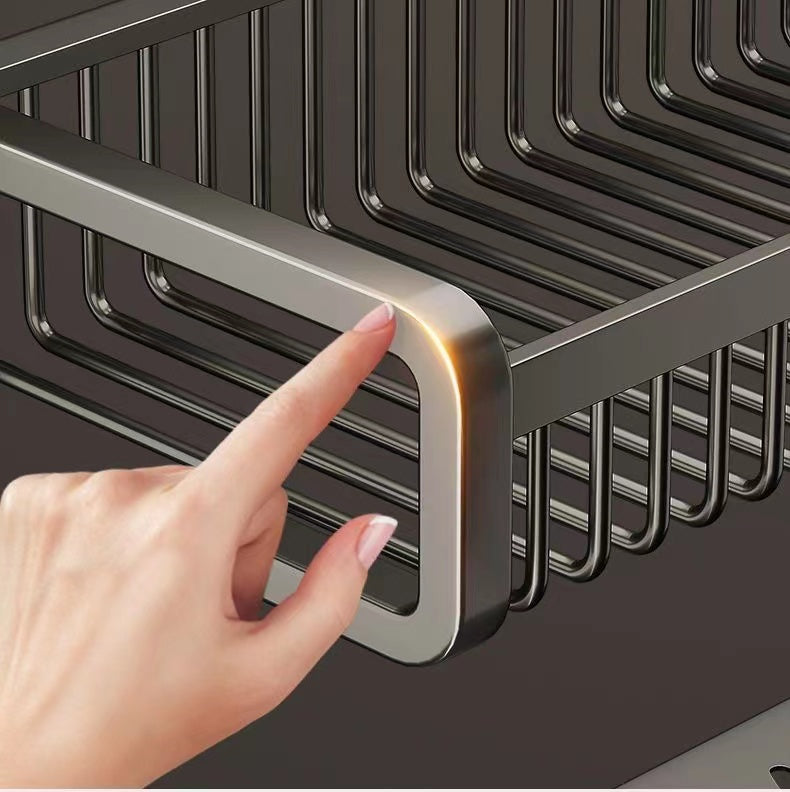 Bathroom Integrated Storage Rack Towel Rack Wall-Mounted Punch-Free Wall Bathroom Toilet Storage Washstand
