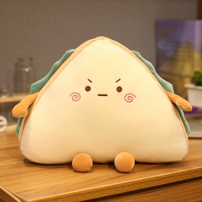 Cartoon Sandwich Pillow Bread Creative Food Nap Pillow Stylish Snack Rag Doll Cute Plush Doll