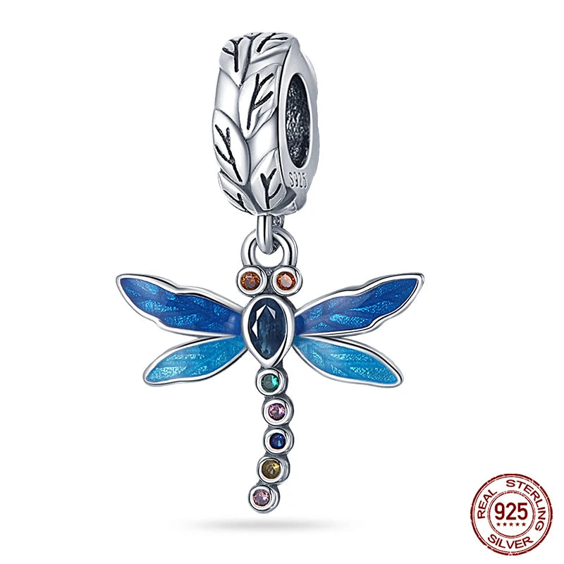 Fit Pandora 925 Original Bracelet 925 Silver Plate Flower Bird Series Charms Beads For Women Fashion DIY Jewelry Gifts Making