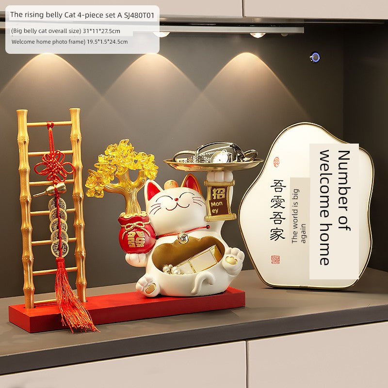 Lucky Cat Key Storage Entrance Decoration Entrance Shoe Cabinet Living Room Home Decorations Housewarming Gifts
