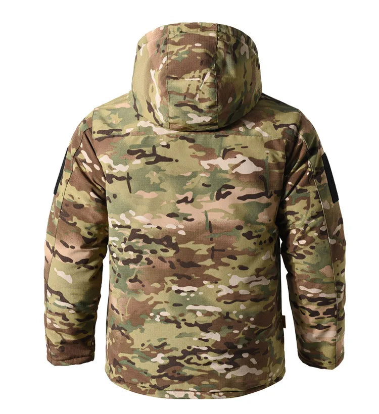 Men Heating Tactical Jacket Autumn Winter Warm Hooded Cotton Coat Camouflage Padded Clothes Outdoor Thermal Hiking Sports Jacket