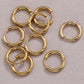 10pcs Gold Color Stainless Steel Ear Hoop Earrings Women Earrings Men Punk Hiphop Gift Fashion Jewelry Piercing Accessories