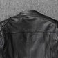 Vintage Black Brown Real Cowhide Genuine Leather Jacket Real Fur Men's Leather Jacket Bomber Men Leather Jacket Motorcycle Coat