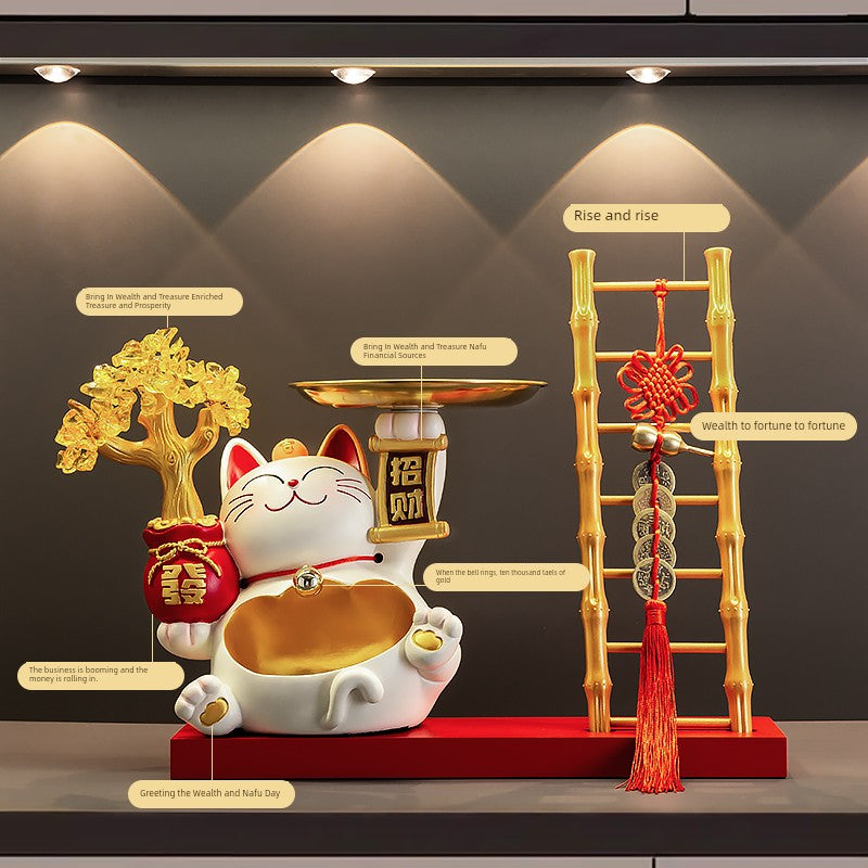 Lucky Cat Key Storage Entrance Decoration Entrance Shoe Cabinet Living Room Home Decorations Housewarming Gifts