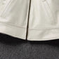 Men's Genuine Leather Jacket White Lapel Calfskin Jacket Natural Cowhide Men's Coat Slim Fit Top Layer Cowhide Biker Jacket