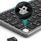 Bluetooth 5.0 &2.4G Wireless Keyboard and Mouse Combo Mini Multimedia Keyboard Mouse for Computer Laptop PC iPad Macbook Android