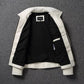 Men's Genuine Leather Jacket White Lapel Calfskin Jacket Natural Cowhide Men's Coat Slim Fit Top Layer Cowhide Biker Jacket
