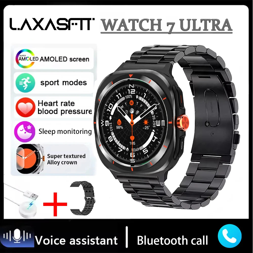 Watch 7 Ultra Smartwatch Bluetooth Talk HD AMOLED Screen Fitness Tracker Health Monitoring Smartwatch for Android IOS