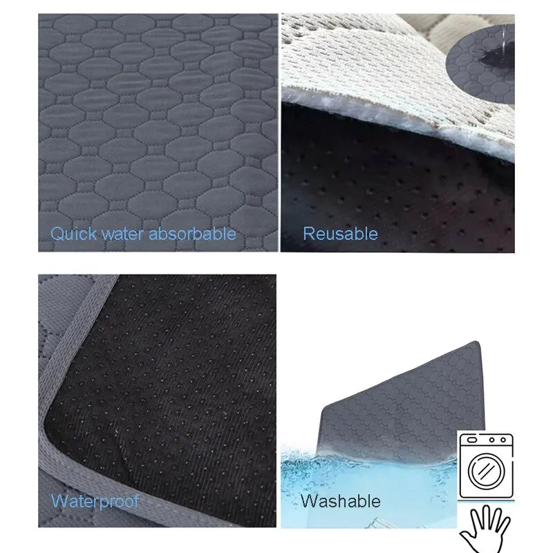 Dog Training Pad Washable Pet Pee Mat Super Absorbent Non-Slip Puppy Crate Mat Reusable Incontinence Pads for Dogs Cats Rabbit