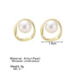 Imitation Pearl Earring for Women Gold Color Round Stud Earrings Korean Delicate Irregular Design Unusual Fashion Jewelry