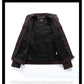 2024 New Men's Leather Washed Leather Jacket Motorcycle Plus Fleece Splicing European and American Men's Leather Coat