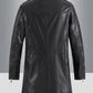 Men's Leather Jacket Autumn and Winter Windproof Standing Collar Motorcycle Tactical Warm Coat Casual Fashion Waterproof Jacket