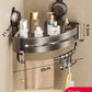 Wall-Mounted Wash Basin Toilet Triangle Basket Shelf Suction Cup