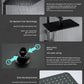 Copper Constant Temperature Black For Home Supercharged Shower Head