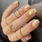24p Artificial Acrylic Nail Art Fake Nails Full Coverage Removable Press On Nails Tip French Light Pink Heart False Nail Designs