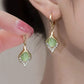 Fashion Korean Angel Eye Earrings Gold Color Plated Rhinestones Inlay Tulip Petal Hoop Earring Women's Party Jewelry
