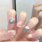 24Pcs/Lot Milky White Gradient Long Wearing False Nail Tips Acrylic Press on Nails Removable Reusable Artifical Fake Nails Art