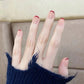24Pcs Long Ballet Press On Nail Art Wearing Manicure Glitter Point Drill False Nails Removable Full Cover Artificial Fake Nails