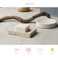Beige Travertine Bathroom Accessories Set Natural Marble Soap Dispenser Soap Dish Reed Diffuser Vanity Tray Bathroom Set