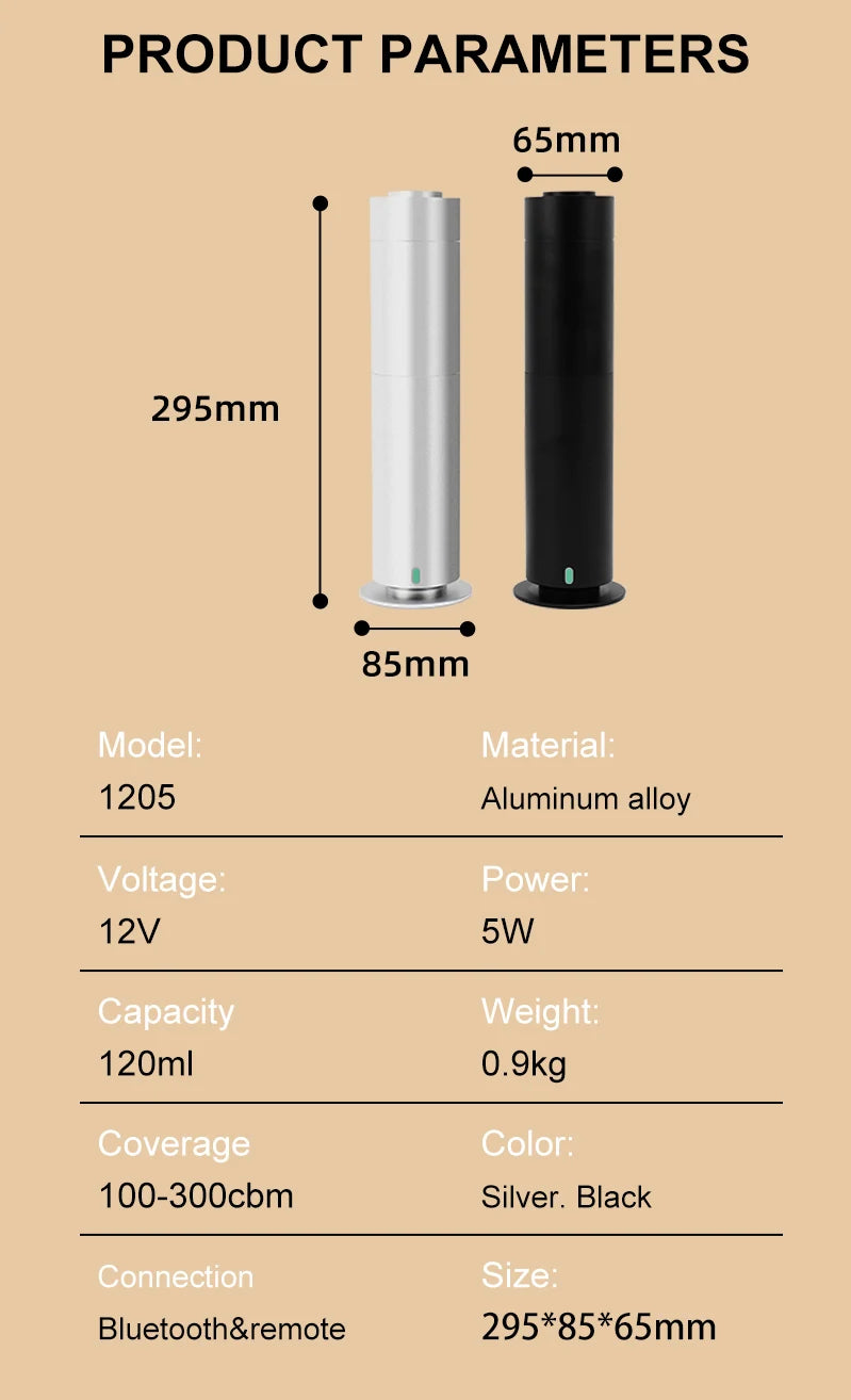 120Ml Remote And Bluetooth Control Tower Scent Diffuser Machine Fragrance Aroma Air Diffuser Waterless Air Diffuser