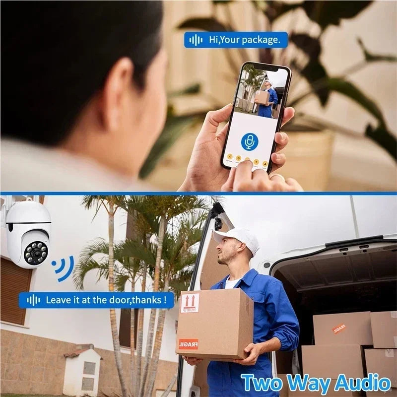 5G Wifi Video Surveillance Camera 5MP CCTV PTZ IP Camera Smart Human Tracking 4X Zoom Night Vision Full Color Outdoor Waterproof