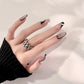 24Pcs Long Ballet Press On Nail Art Wearing Manicure Glitter Point Drill False Nails Removable Full Cover Artificial Fake Nails