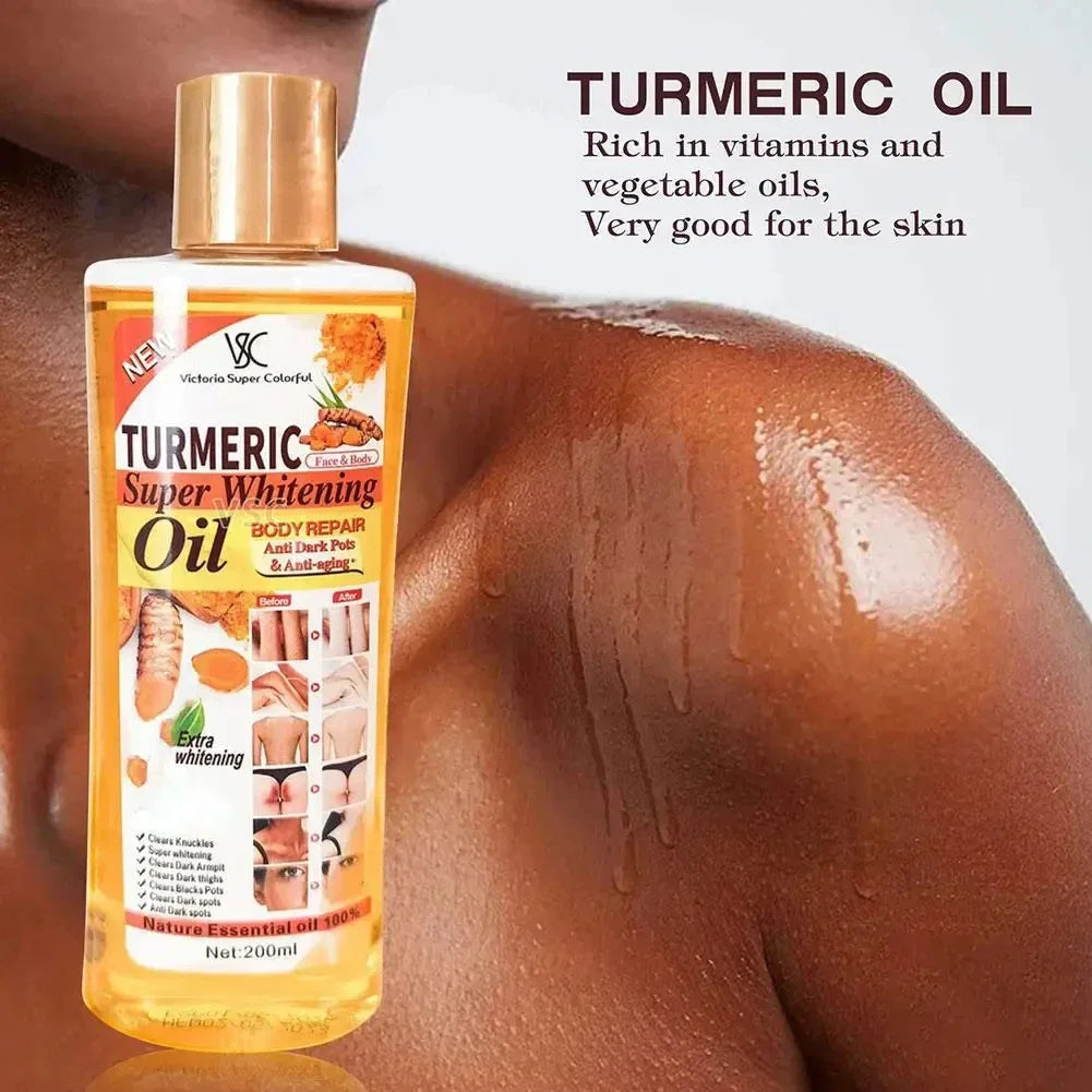 200ML Turmeric Essential Oil Facial Body Massage Moisturizing Diffuser Aromatherapy Face Body Care Smoothing Body face Skin Care