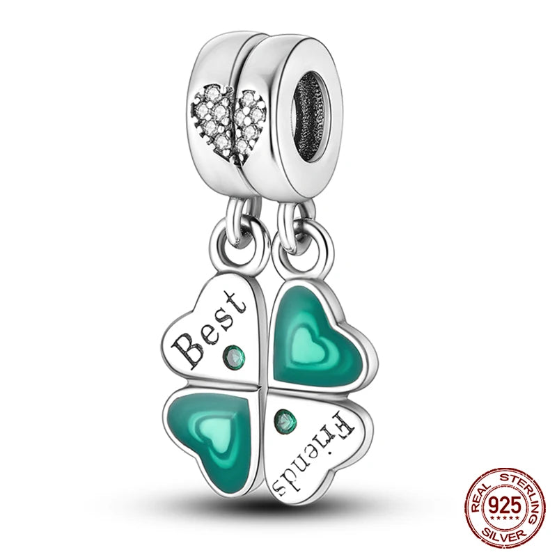 Fit Pandora 925 Original Bracelet 925 Silver Plate Flower Bird Series Charms Beads For Women Fashion DIY Jewelry Gifts Making