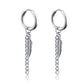 1 Pairs Fashion Punk Gothic Stainless Steel Drop Earrings Studs for Women Men Gothic Street Pop Hip Hop Rock Ear Jewelry Gift