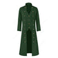 Medieval Men Vintage Costumes Steampunk Gothic Black Long Jacket Coat Vampire Cosplay Pirate Halloween Outfit Men's Trenchcoat